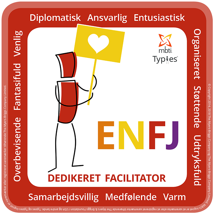 ENFJ type kode MBTI® Typie dansk illustration