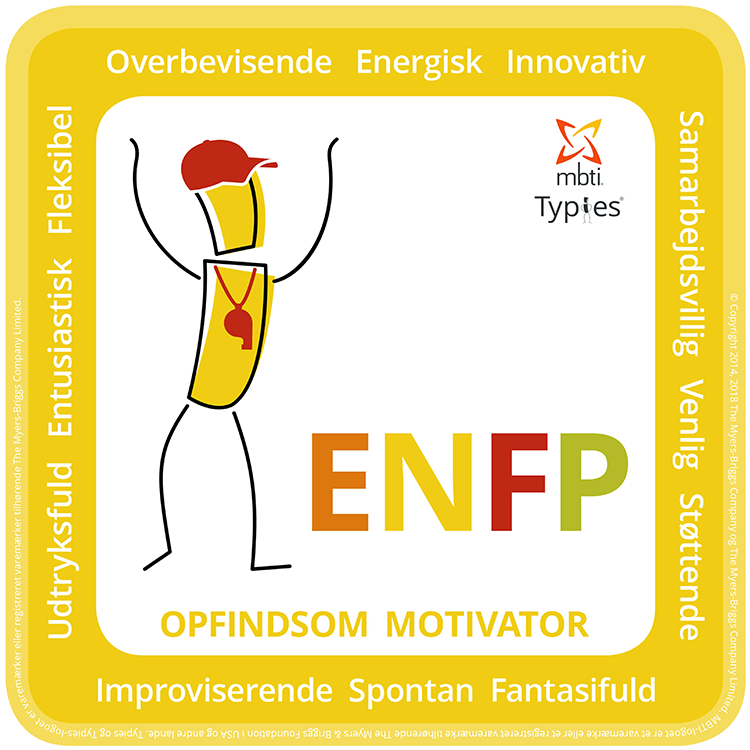 ENFP type kode MBTI® Typie dansk illustration