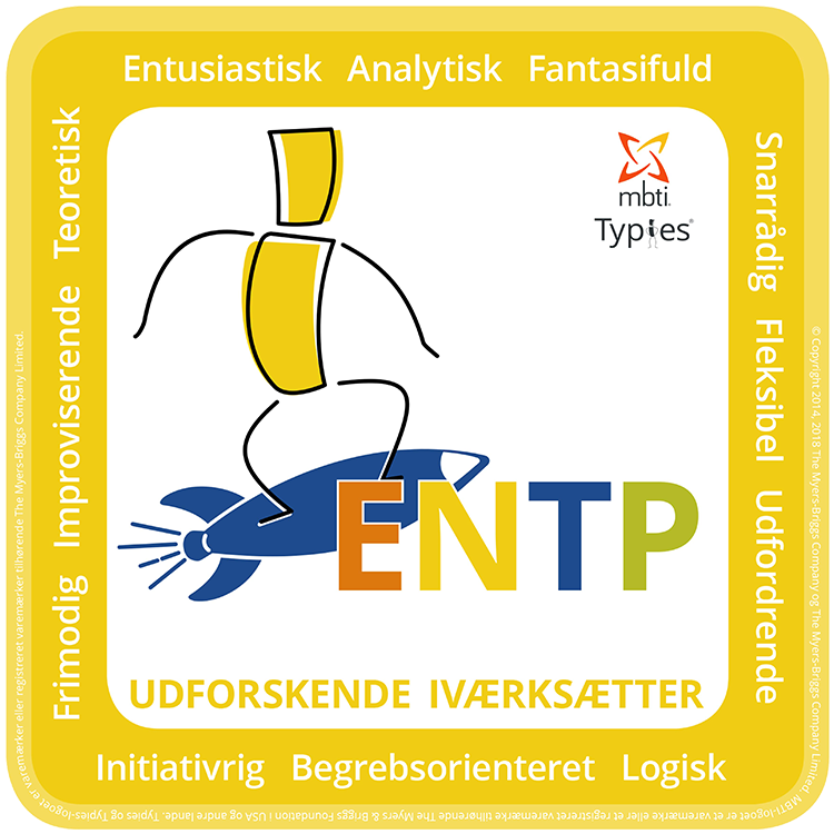 ENTP type kode MBTI® Typie dansk illustration