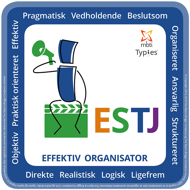 ESTJ type kode MBTI® Typie dansk illustration