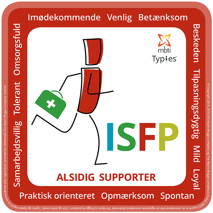 ISFP type kode MBTI® Typie dansk illustration