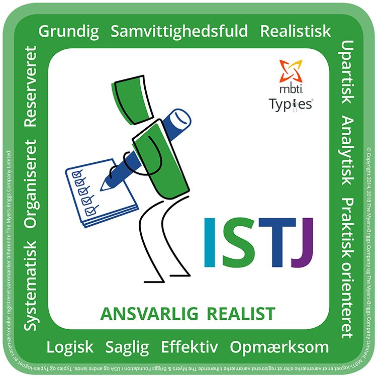 ISTJ type kode MBTI® Typie dansk illustration